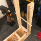 Some janky temporary supports that I made for the bottom shelf